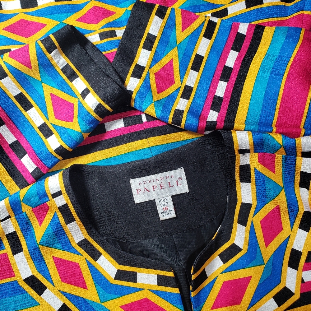 VINTAGE Colorful Silk Jacket
